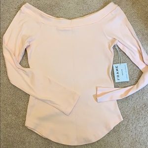 FRAME Cold Shoulder Top